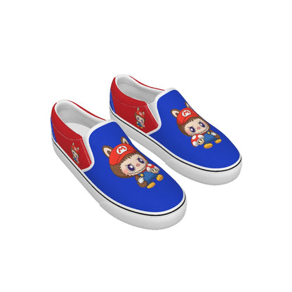 MARIO LABUBU ONE OF KIND, EXCLUSIVE DESIGN! Kid's Slip On Sneakers