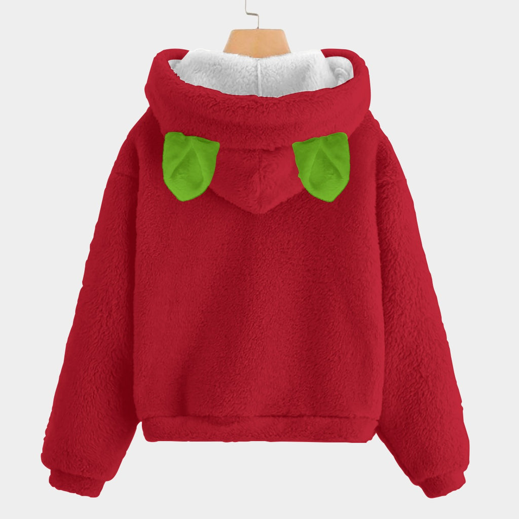 BOGO SALE! 🐻✨ Labubu Christmas Bear-Ears Hoodie – Ultra-Soft Borg Fleece BOGO Special!