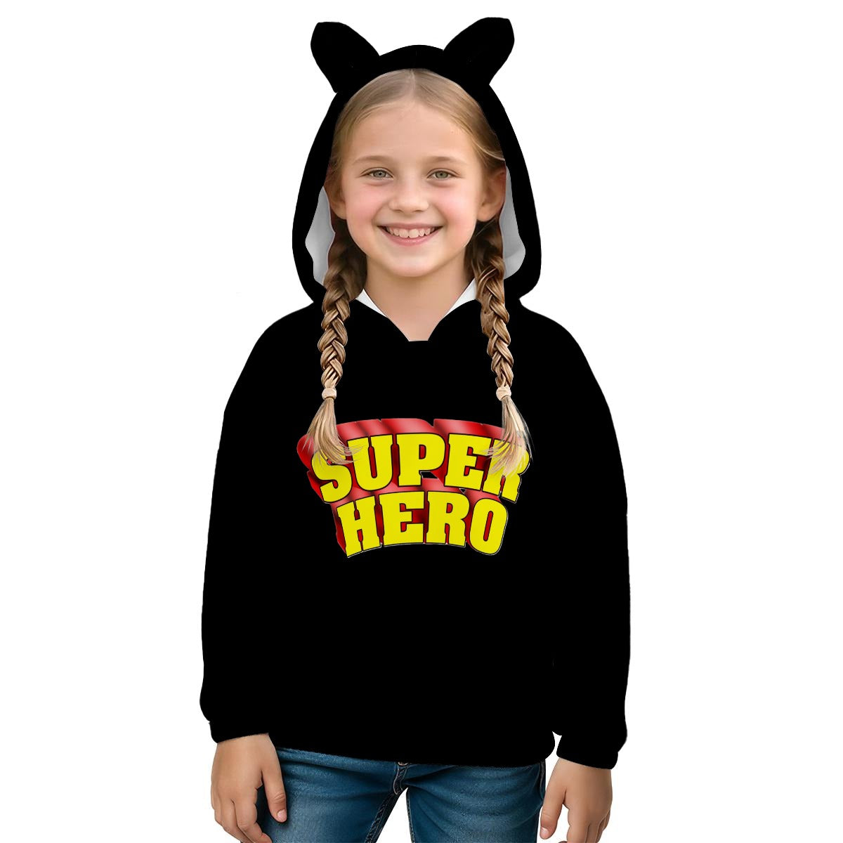 SUPER HERO HOODED SWEATSHIRT - KIDS SWEATSHIRT HOODIE