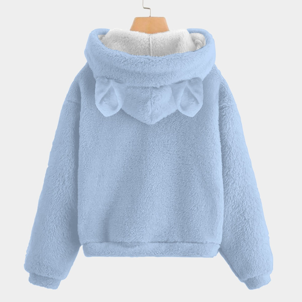 🐻✨Labubu Christmas Bear-Ears Hoodie – Ultra-Soft Borg Fleece BOGO Special!