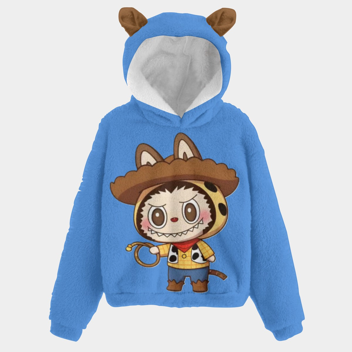 🧸 Title: Labubu Woody (ToyStory) SnugglePop™ Hoodie – Cute, Cozy & Ear-Resistible