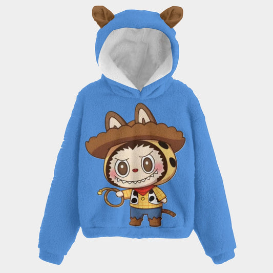 🧸 Title: Labubu Woody (ToyStory) SnugglePop™ Hoodie – Cute, Cozy & Ear-Resistible