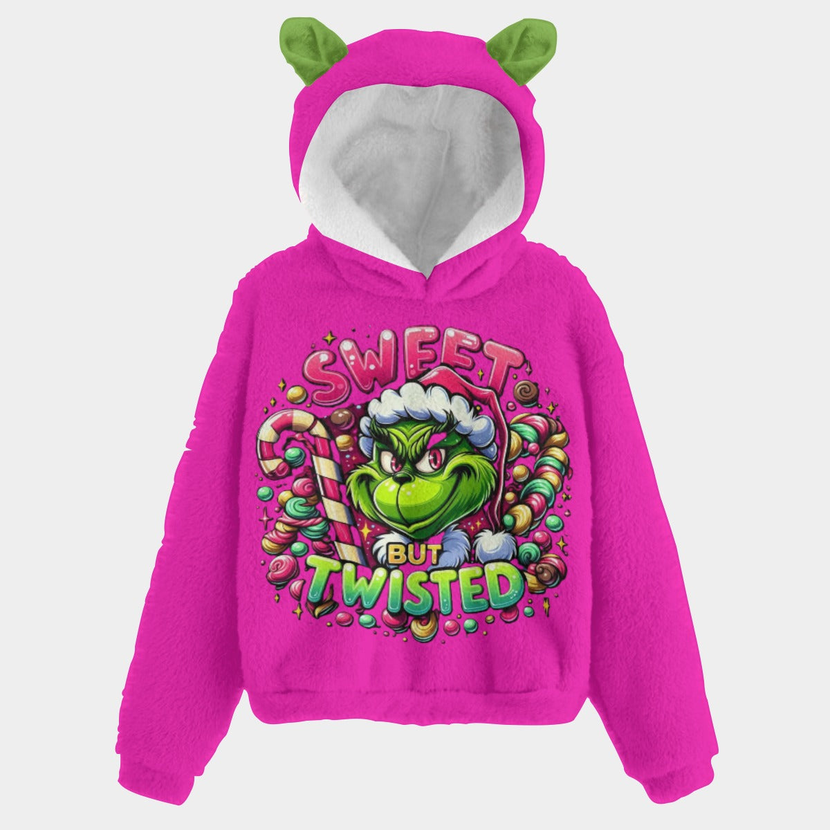 🎄Exclusive Limited Edition Kid’s Grinch Christmas Fleece Hoodie – Sweet but Twisted, Cozy & Cute