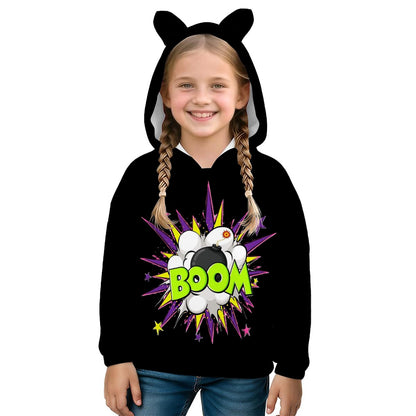 "BOOM" HOODED SWEATSHIRT - KIDS SWEATSHIRT HOODIE