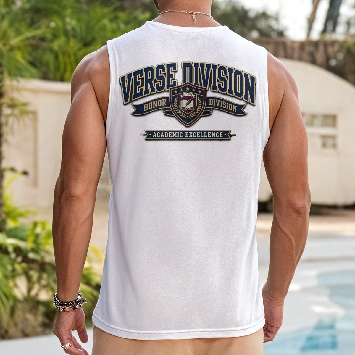 🔥 VIRAL -Exclusive Design -Bussy University Men's Tank Top With Drawstring - Verse Division