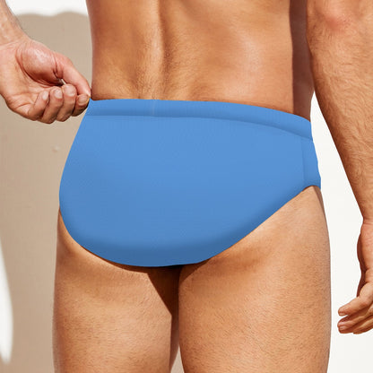 Chipmunk Blue Men'S Drawstring Swim Briefs