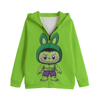 LABUBU HOODED SWEATER JACKETS - KIDS SWEATER JACKET
