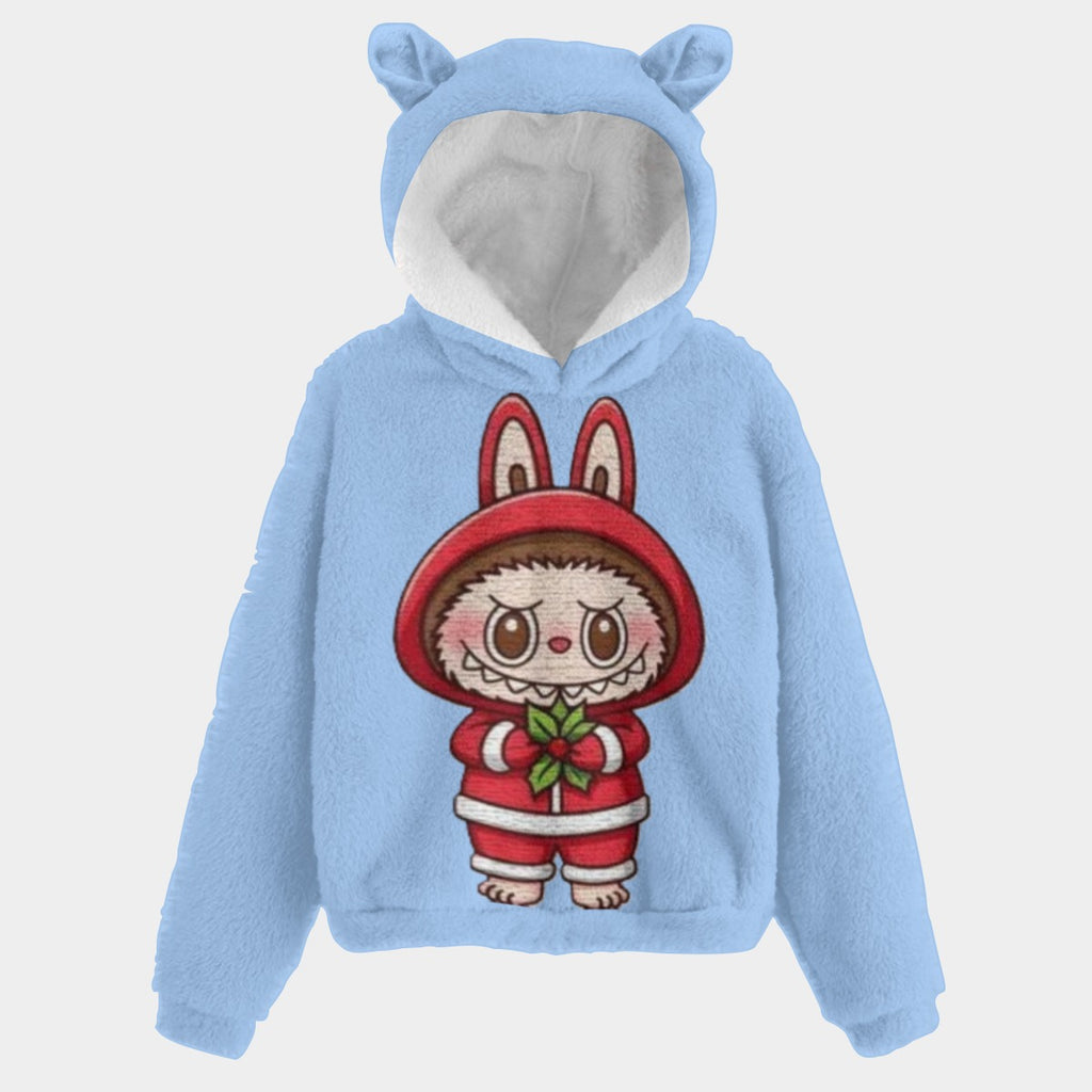 🐻✨Labubu Christmas Bear-Ears Hoodie – Ultra-Soft Borg Fleece BOGO Special!