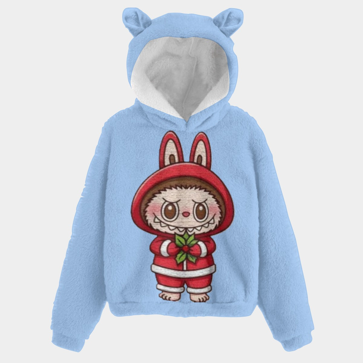 🐻✨Labubu Christmas Bear-Ears Hoodie – Ultra-Soft Borg Fleece BOGO Special!