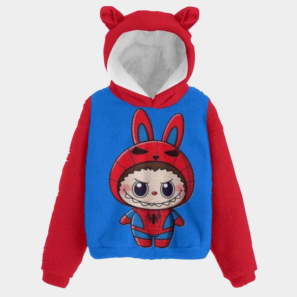 🧸Labubu SpideyMan SnugglePop™ Hoodie – Cute, Cozy & Ear-Resistible