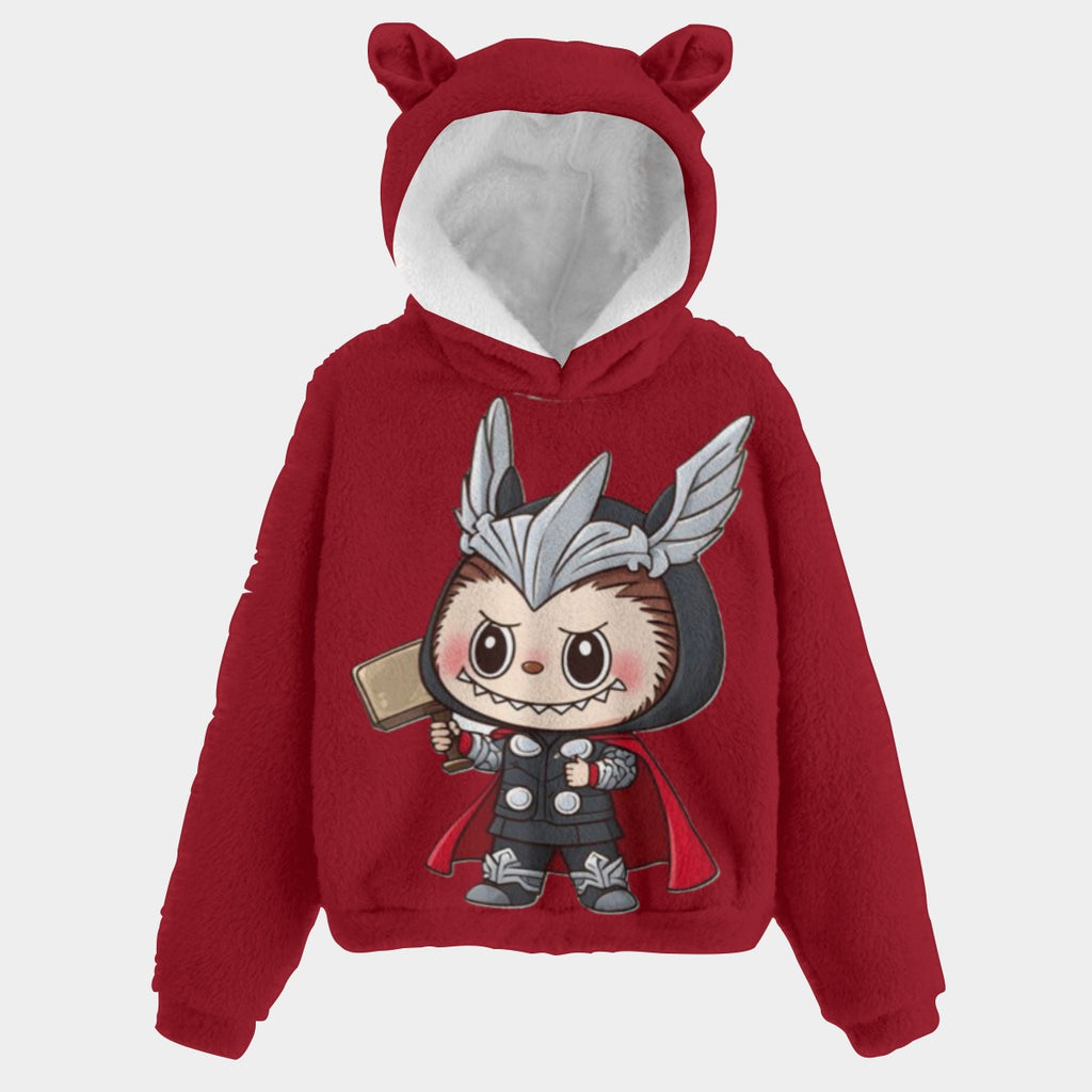 🧸Labubu Thor SnugglePop™ Hoodie – Cute, Cozy & Ear-Resistible