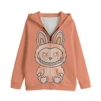 LABUBU HOODED SWEATER JACKETS - KIDS SWEATER JACKET