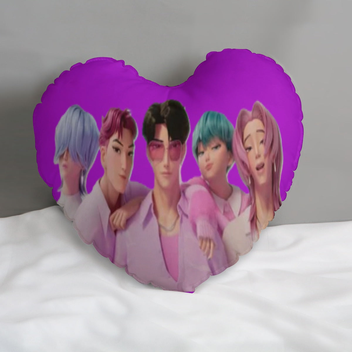 💜⚔️ Viral KPOP Demon Hunters™ Heart‑Shaped Pillow — Soft, Aesthetic & Full of Fandom Energy