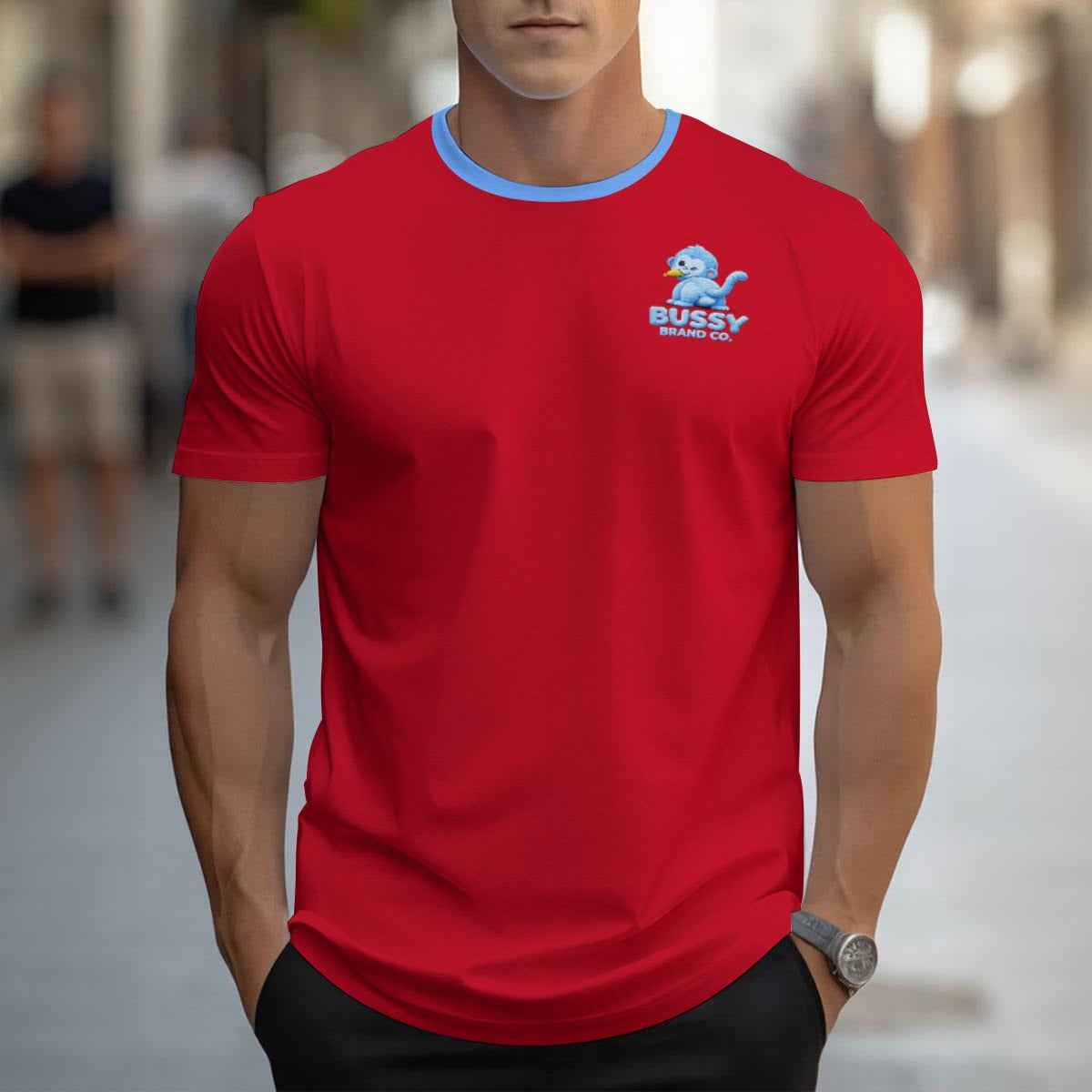 Bussy Monkey Men's T-shirt | Red