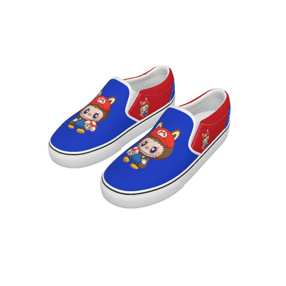 MARIO LABUBU ONE OF KIND, EXCLUSIVE DESIGN! Kid's Slip On Sneakers