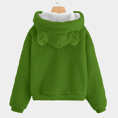 🧸Labubu Hulk SnugglePop™ Hoodie – Cute, Cozy & Ear-Resistible