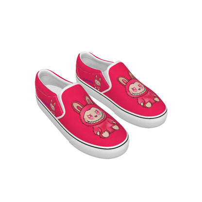 Labubu Exclusive Designs Kid's Slip On Sneakers (PINK) ONLY SOLD HERE!