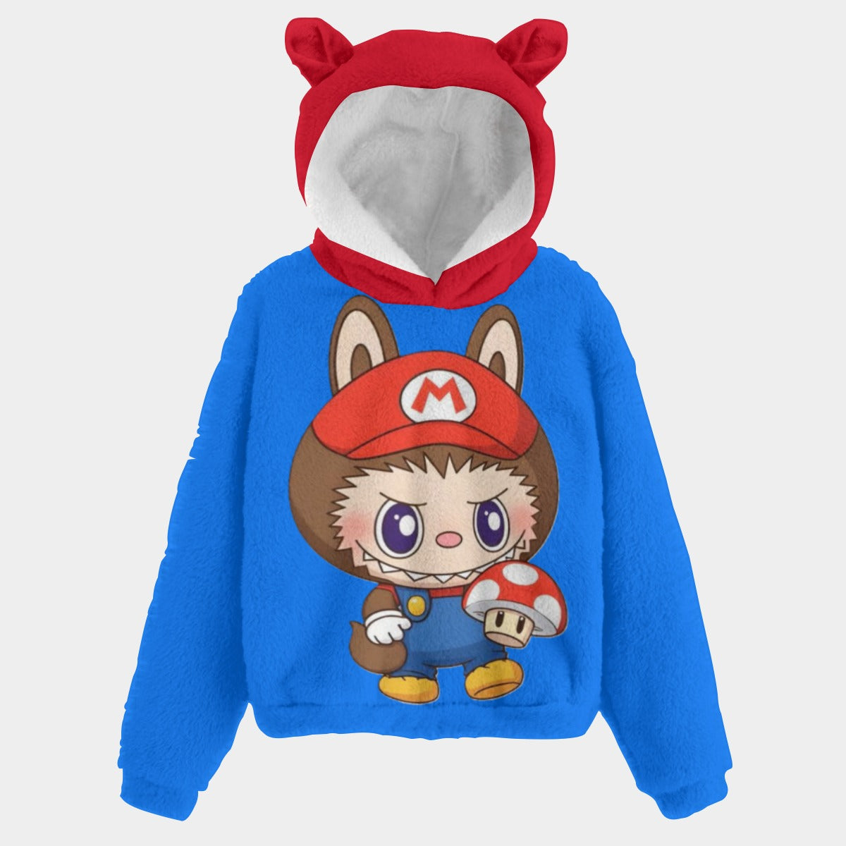 VIRAL TREND ALERT🧸Labubu Mario SnugglePop Hoodie – Cute, Cozy & Ear-Resistible