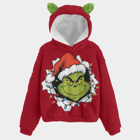 🎄Exclusive Limited Edition Kid’s Grinch Christmas Fleece Hoodie – Cute, Cozy & Holiday‑Ready