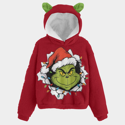 🎄Exclusive Limited Edition Kid’s Grinch Christmas Fleece Hoodie – Cute, Cozy & Holiday‑Ready