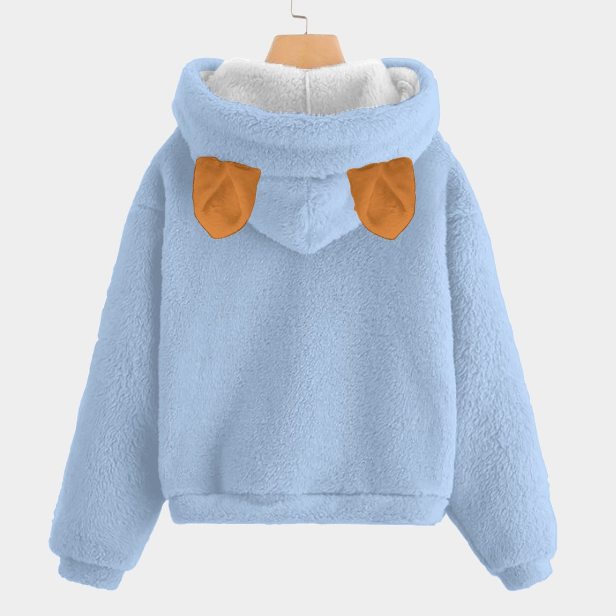 LABABU LIME GREEN KIDS FLEECE HOODIE W/EARS