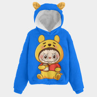 🧸Labubu Pooh Bear SnugglePop™ Hoodie – Cute, Cozy & Ear-Resistible
