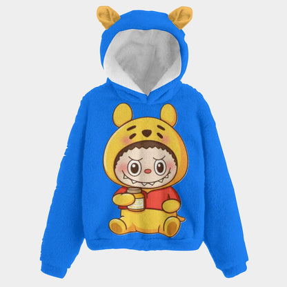 🧸Labubu Pooh Bear SnugglePop™ Hoodie – Cute, Cozy & Ear-Resistible