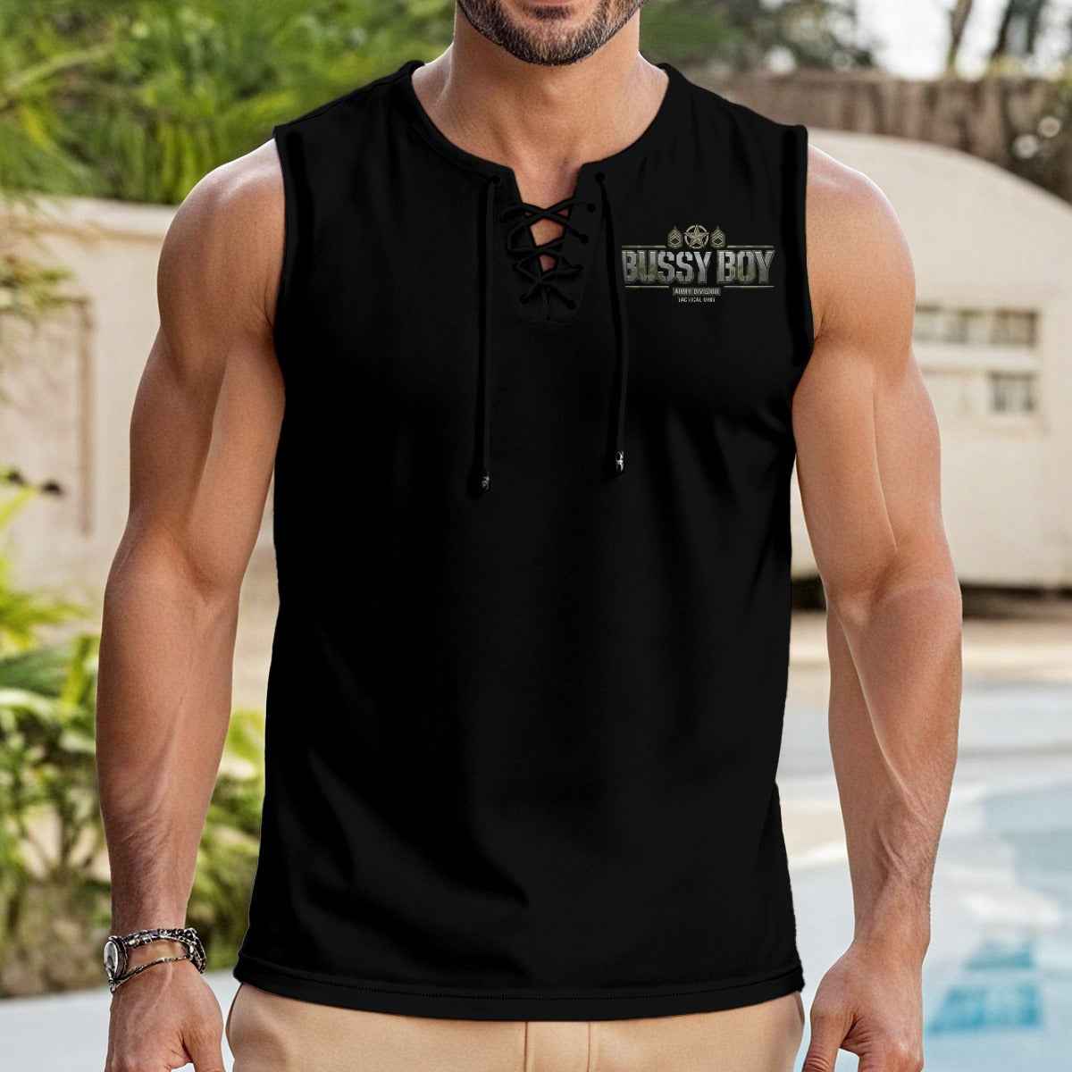 Bussy Boy Men's Tank Top With Drawstring