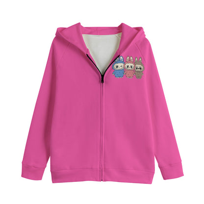 LABUBU HOODED SWEATER JACKETS - KIDS SWEATER JACKET