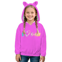 "I LOVE K-POP" HOODED SWEATSHIRT - KIDS SWEATSHIRT HOODIE