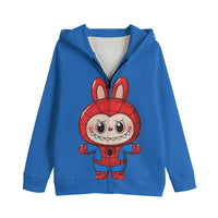 LABUBU HOODED SWEATER JACKETS - KIDS SWEATER JACKET