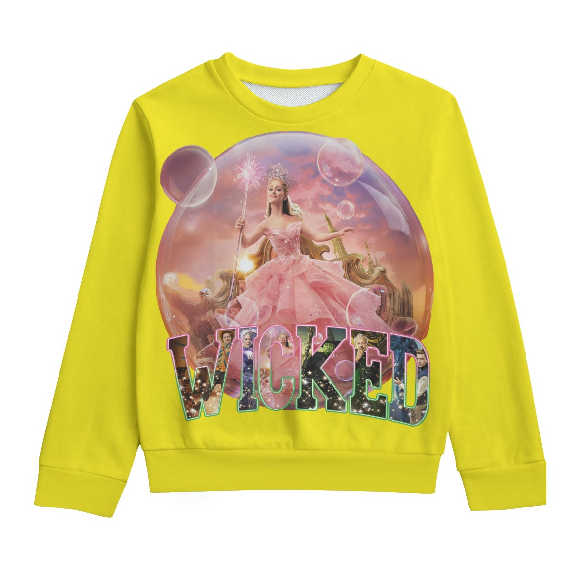 KID'S WICKED SWEATSHIRTS -“Glinda’s Bubble Magic Sweatshirt – Wickedly Cozy Cotton Comfort”