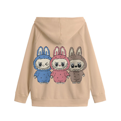 LABUBU HOODED SWEATER JACKETS - KIDS SWEATER JACKET