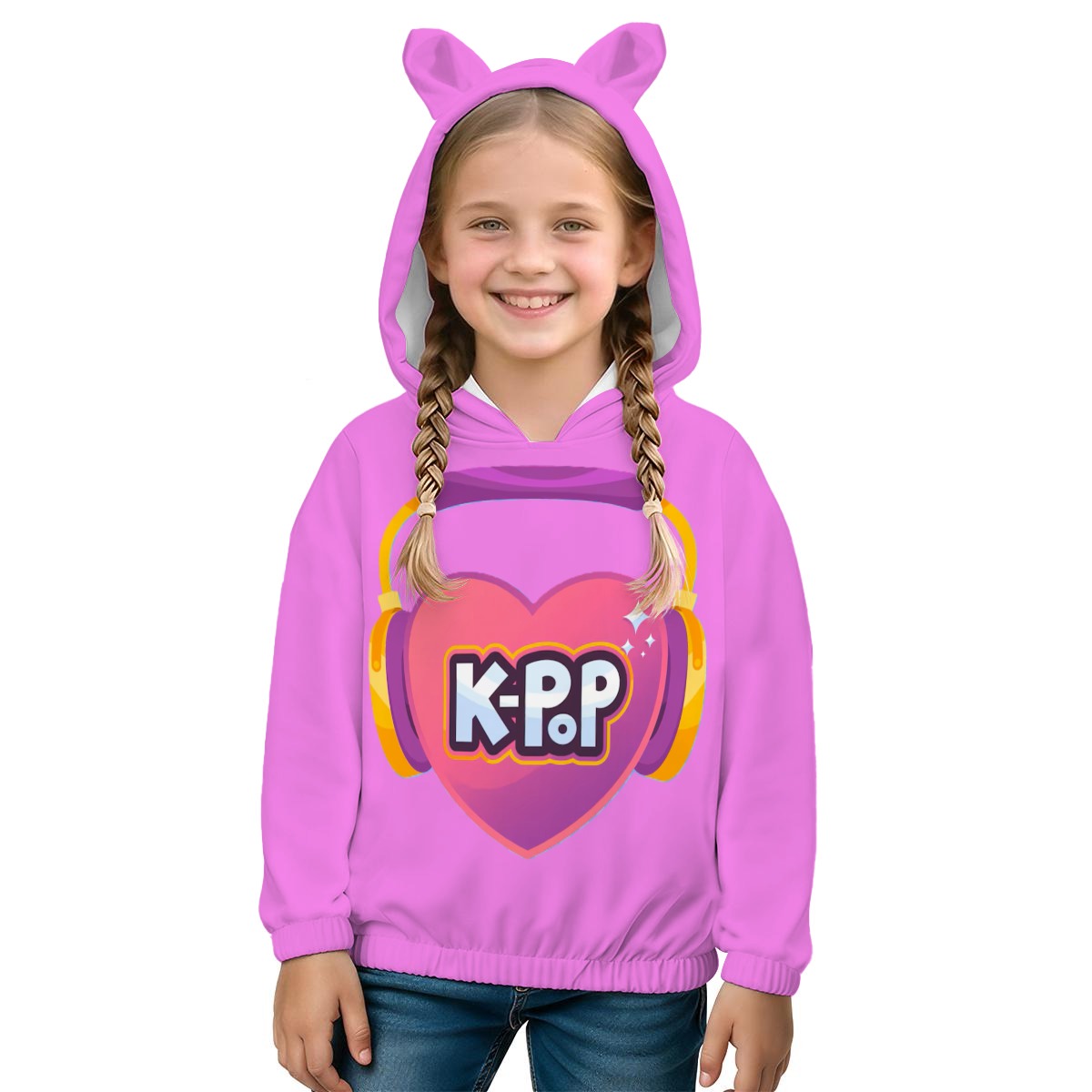 KIDS K'POP HOODED SWEATSHIRT - UNISEX