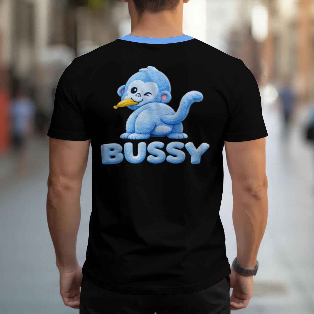 Bussy Monkey Men's T-shirt | Black