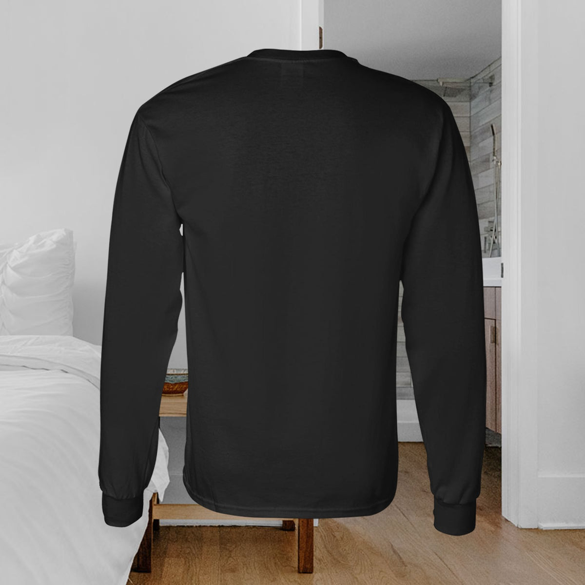 🎄“Resting Grinch Face” Long Sleeve Tee – Men’s Christmas Mischief Shirt - MENS CHRISTMAS SHIRTS  - Men's Long Sleeve T-shirt (GRINCH CHRISTMAS SHIRTS)