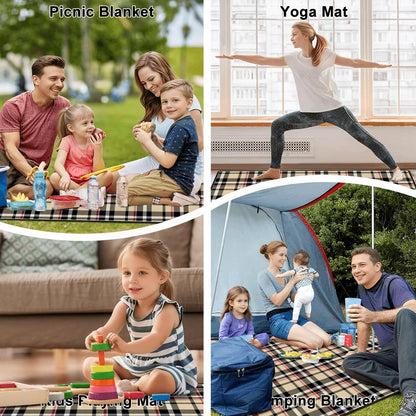 Outdoor Beach/Picnic Blanket - Plaid Design