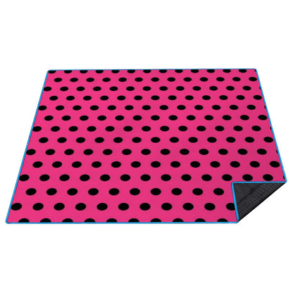 Outdoor Beach/Picnic Blanket Polka Dot Designs (HOT PINK)