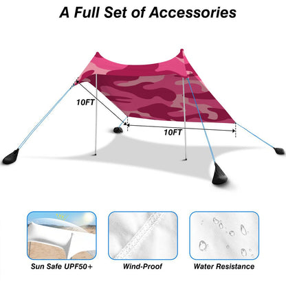 Beach Canopy Pink Como Design - Beach Tent