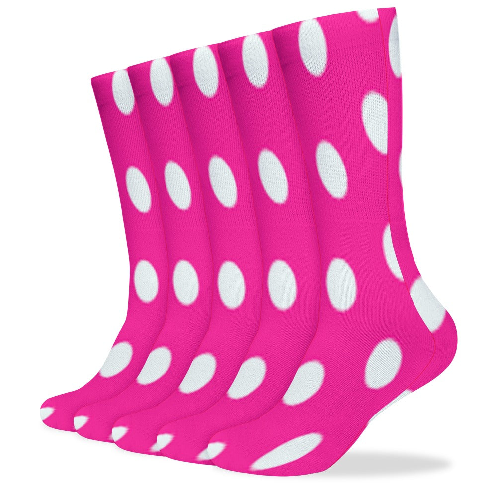 The Viral - POLKA DOT BREATHABLE STOCKINGS — PACK OF 5 (SAME PATTERN)