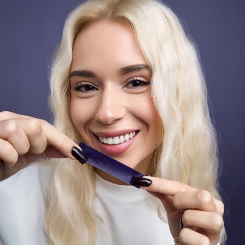 DRDENT Purple Teeth Whitening Strips 21 Treatments - Safe for Enamel - Non Sensitive Teeth Whitening - Whitening Without Any Harm - Pack of 42 Strips + Mouth Opener Included