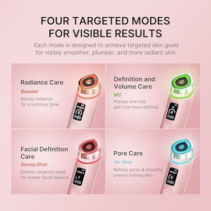 medicube Booster Pro | 6-in-1 Real Glass Glow Beauty Massager | for Clear, Radiant, Firmer-Looking Skin | Korean Skin Care | Pink