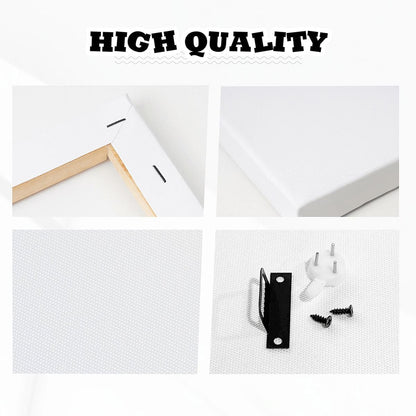 READY TO PAINT Graphic Framed Canvas Painting, Framed Canvas Painting (2:3) (Vertical)