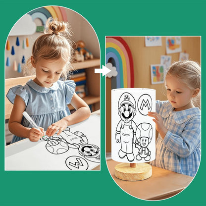 Colorable/Paintable Lamps- DIY Paintable Table Lamp =Fun for kids!
