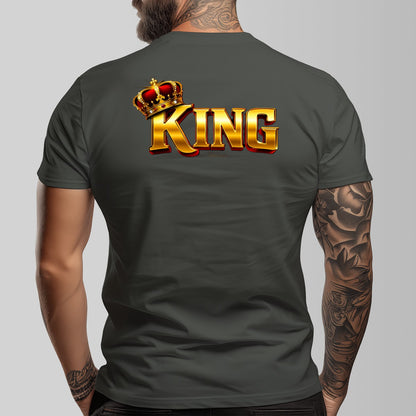 "KING" Unisex O-neck Short Sleeve T-shirt |Cotton