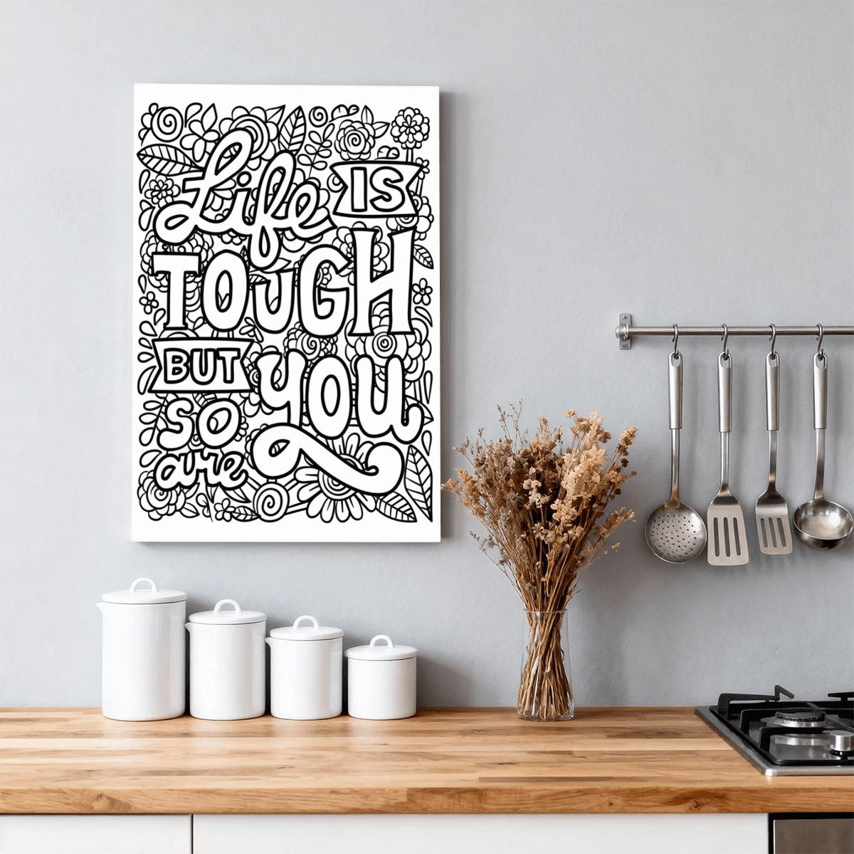 READY TO PAINT Graphic Framed Canvas Painting Framed Canvas Painting (2:3) (Vertical)