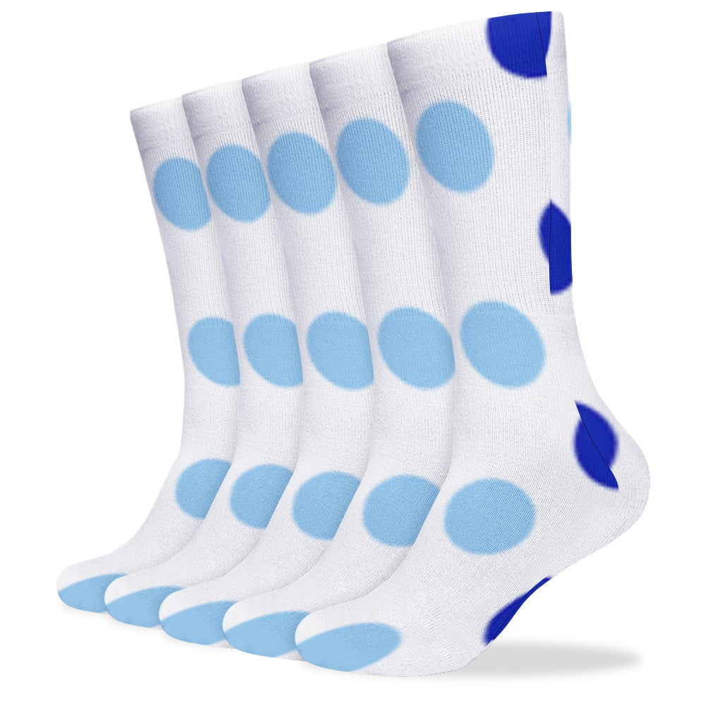 The Viral - POLKA DOT BREATHABLE STOCKINGS — PACK OF 5 (SAME PATTERN)