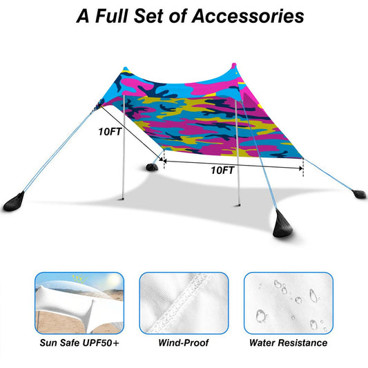 Camo Design Beach Canopy