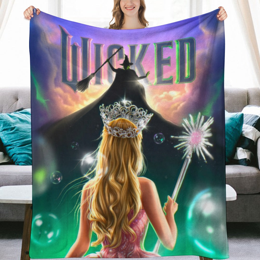 “Exclusive WICKED Flannel Blanket – Ultra‑Soft Magic in Multiple Designs & Sizes”