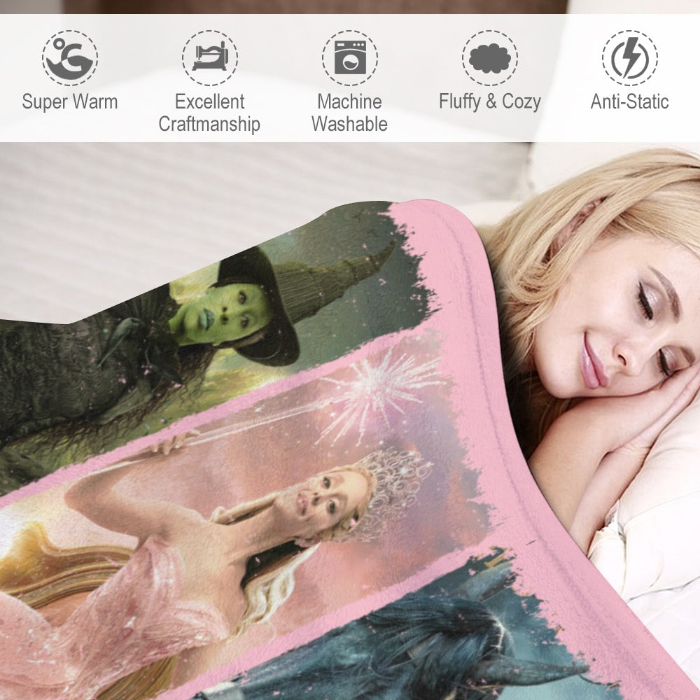 “Exclusive WICKED Flannel Blanket – Ultra‑Soft Magic in Multiple Designs & Sizes”